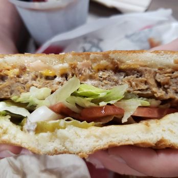 Carl's Jr - This is the texture of the impossible burger- larger chunks within the patty - Fast Food Near Me - Carlsbad, California Carl's Jr - This is the texture of the impossible burger- larger chunks within the patty - Fast Food Near Me - Carlsbad, California