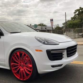 Nywrapz inc - Porsche Cayenne Full Front Paint Protection Film to protect the paint from rock chips and road debris.  Xpel and Suntek Certified Installer - Auto Detailing Near Me - Freeport, New York