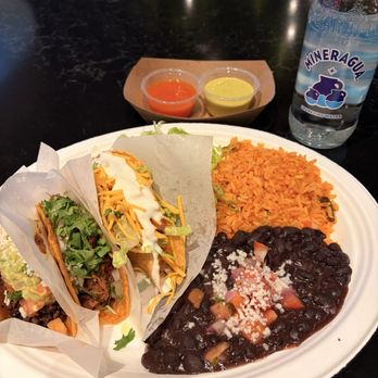 Tacotarian Miracle Mile - Three taco platter and mineral water. Yum!! - Vegan Near Me - Las Vegas, Nevada Tacotarian Miracle Mile - Three taco platter and mineral water. Yum!! - Vegan Near Me - Las Vegas, Nevada