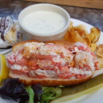 Side Street Cafe - $30 lobster roll with meat from 2 lobsters. It's A LOT - American Near Me - Bar Harbor, Maine