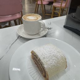 Carmel latte and dulce de letche roll.