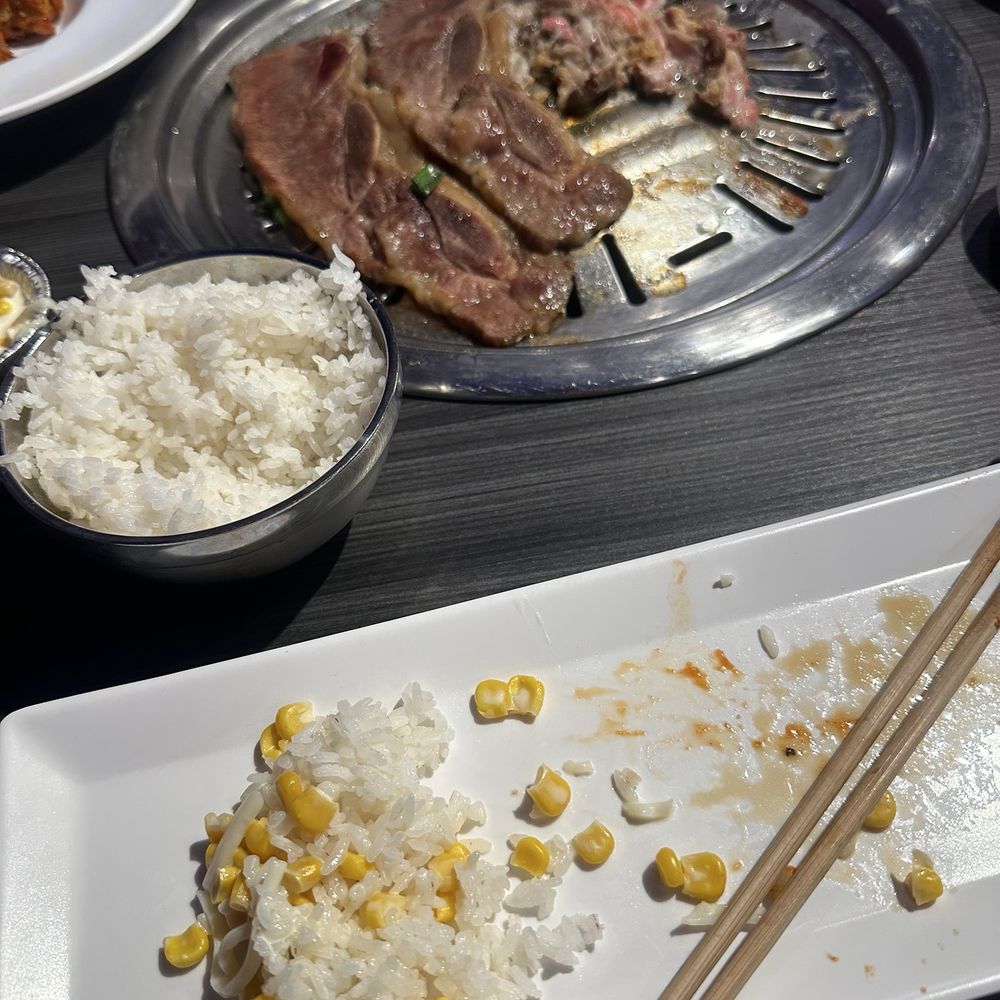 Gen Korean BBQ House - Beef ribs White rice  Cheesy corn - Korean Near Me - Edison, New Jersey