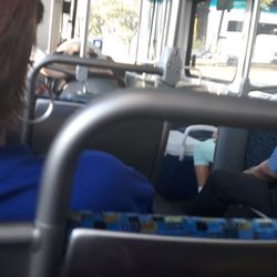 Dart Bus Stop - A cooler and a stroller