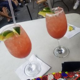 two cocktails on a table two cocktails on a table