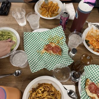 Celeste Bite - Pesto pasta, fettuccine bolognese, salami pizza, the bacon/red sauce pasta dish - Italian Near Me - Holladay, Utah