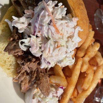 Fireside Tavern - Pork BBQ sandwich and fries - Bars Near Me - Strasburg, Pennsylvania