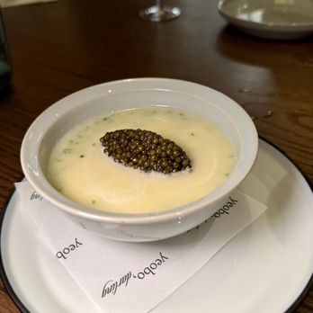 Yeobo Darling - kaluga hybrid caviar, sweet potato, beurre blanc - Taiwanese Near Me - Menlo Park, California Yeobo Darling - kaluga hybrid caviar, sweet potato, beurre blanc - Taiwanese Near Me - Menlo Park, California