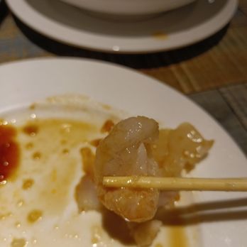 Jade Garden - Half raw shrimp in the dumpling - Dim Sum Near Me - Seattle, Washington Jade Garden - Half raw shrimp in the dumpling - Dim Sum Near Me - Seattle, Washington