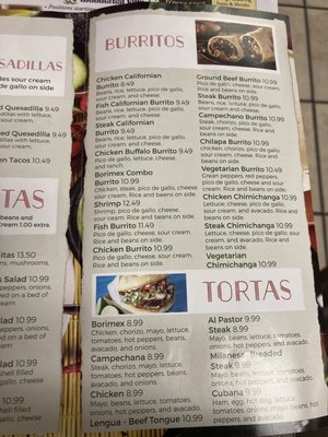 Menu photo 1 La Borimex Mexican Restaurant Ephrata, PA Menu photo 1 La Borimex Mexican Restaurant Ephrata, PA