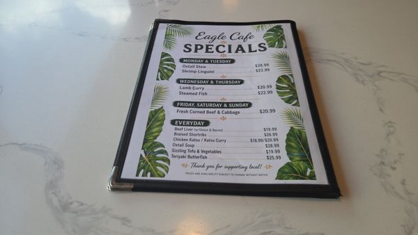 Menu photo 2 Eagle Cafe Honolulu, HI