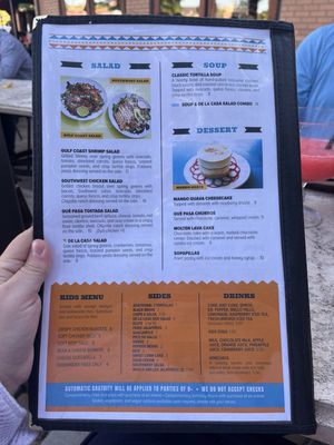 Menu photo 3 Que Pasa Mexican Cantina Rapid City, SD