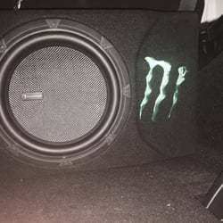 Rafa Sound - Custom built box with free hand Monster symbol. Sealed unit fiberglass resin this is custom work.