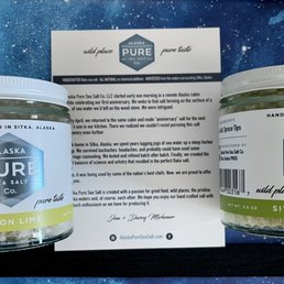 two jars of pure sea salt