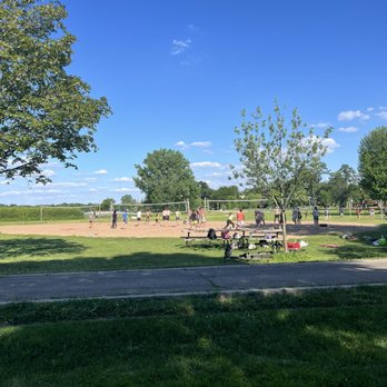 Bde Maka Ska Park - The volleyball courts. It was not a lot of people bc it was rly hot. - Parks Near Me - Minneapolis, Minnesota