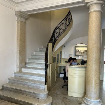 Hotel Diana - Marble stairway by front reception desk - Hotels Near Me - Tossa, GI