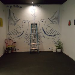 The Gentle Penguin - The George Mendoza artwork room (Sala de Moctezuma) -- an excellent place to stand with friends and have a drink