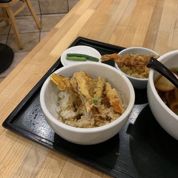 Matsui - M-7 Ten Don Combination Special with Hot Tanuki Udon (天丼セット) $15.25, yummy.  Tendon 7.1/10, Udon 9.0/10 - Japanese Near Me - Torrance, California