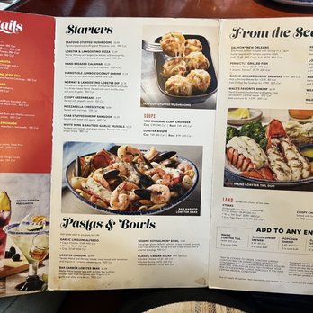 Red Lobster - the menu of a restaurant - Seafood Near Me - Santa Fe, New Mexico