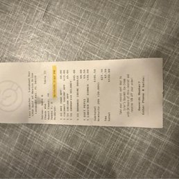 Receipt (we order the 3 for 45$ so all our food was placed at once) Receipt (we order the 3 for 45$ so all our food was placed at once)