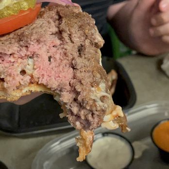 Applebee's Grill + Bar - Ordered a "no pink" burger to go and got this. This is not the first time they have done this to me. - Sports Bars Near Me - Covington, Washington Applebee's Grill + Bar - Ordered a "no pink" burger to go and got this. This is not the first time they have done this to me. - Sports Bars Near Me - Covington, Washington