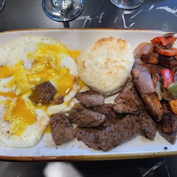 Le Gabrielle Crepes & Waffles - Monroe - Steak and eggs over easy - Creperies Near Me - Monroe, Georgia