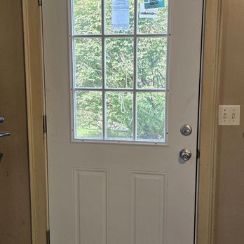 B&M Custom Builds - After pic of inside of garage back door - Handyman Near Me