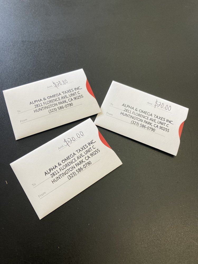 ALPHA & OMEGA TAXES Updated September 2024 2811 Florence Ave