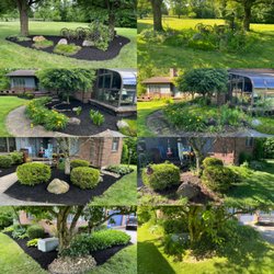 Cleaned and weeded existing landscape beds, spring pruning, bed edging and mulch installation.