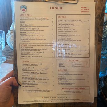 Alpenrose Vail - Menu - German Near Me - Vail, Colorado Alpenrose Vail - Menu - German Near Me - Vail, Colorado