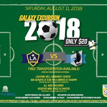 Veterans Memorial Park - Galaxy Excursion! August 11th $20 for all ages. Get a chance to win a signed Jersey from the Galaxy Team. - Parks Near Me - Bell, California