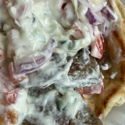 The gyros sandwich was good but wow! Too messy for take-out. The gyros sandwich was good but wow! Too messy for take-out.