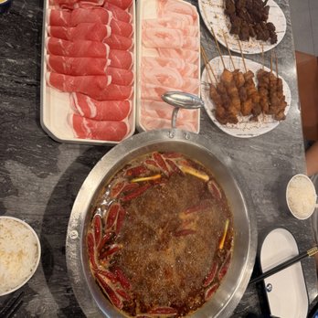 Liuyishou Hot Pot - mild spicy broth with meat/skewers - Hot Pot Near Me - San Jose, California Liuyishou Hot Pot - mild spicy broth with meat/skewers - Hot Pot Near Me - San Jose, California