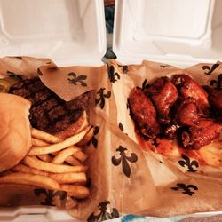 Castaways Bar & Grill - Castaway burger and crispy wings