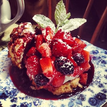 Kathleen's Tea Room - Close up of the delicious "mixed berry shortcake!" - Coffee & Tea Near Me - Peekskill, New York