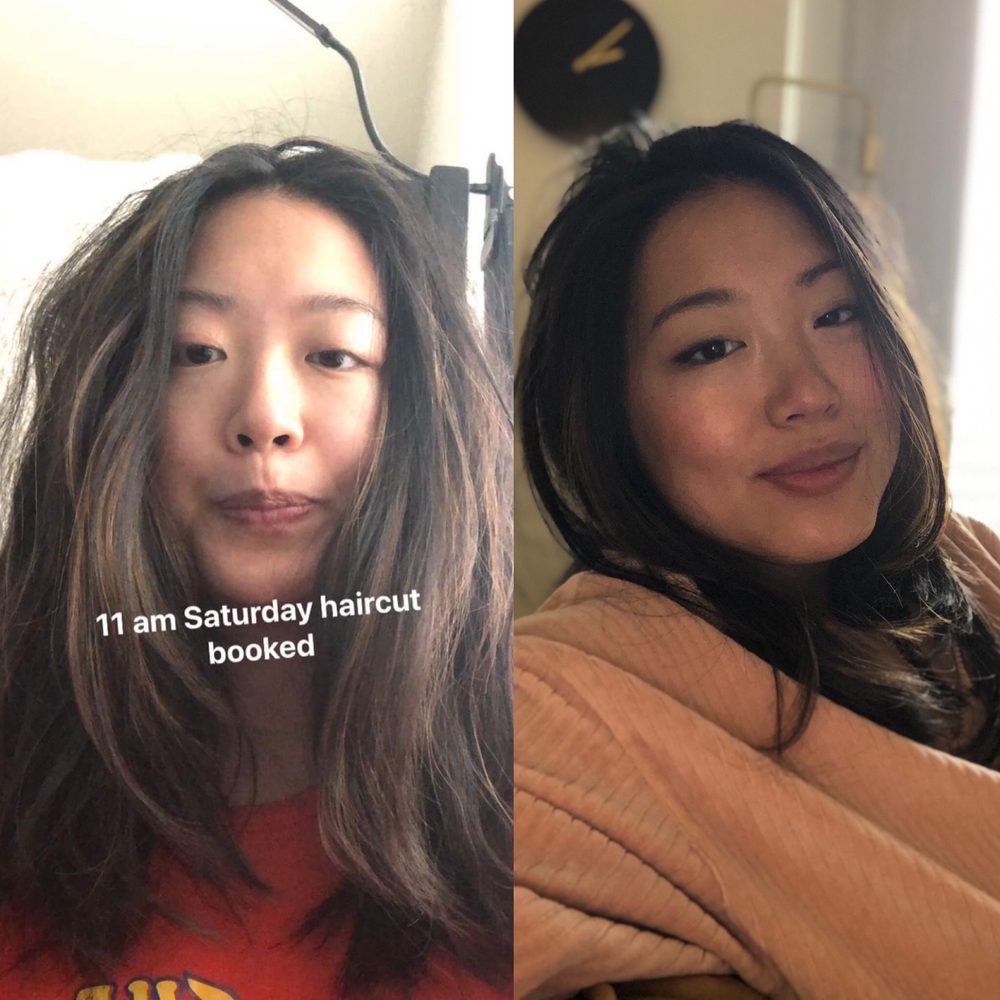 Before and after.  Feels so much lighter.