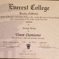 Timm Damiano Massage Therapist