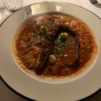 Sinatra - Pulpo a Las Brazas (octopus) - one small tentacle. Good flavor. - Italian Near Me - Nashville, Tennessee Sinatra - Pulpo a Las Brazas (octopus) - one small tentacle. Good flavor. - Italian Near Me - Nashville, Tennessee