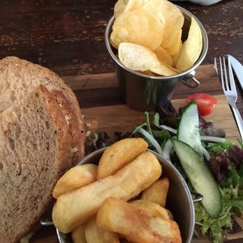 Bugle - My cheese and pickle sammy on brown bread. Absolute perfection! The chips and salad were nice too. - Pubs Near Me - Brading, IOW Bugle - My cheese and pickle sammy on brown bread. Absolute perfection! The chips and salad were nice too. - Pubs Near Me - Brading, IOW