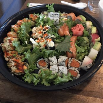 Sushi Hana - To-go order. Gen-x, philly, rainbow, spicy tuna, Boston, and salmon sashimi. Delicious and beautiful! - Sushi Bars Near Me - Tulsa, Oklahoma