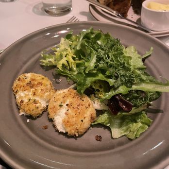 Chez Panisse - baked goat cheese with garden lettuces - New American Near Me - Berkeley, California Chez Panisse - baked goat cheese with garden lettuces - New American Near Me - Berkeley, California