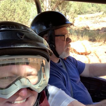 Sedona ATV Rentals - On the dirt roads...bumpy, rocks, he's concentrating lol - ATV Rentals/Tours Near Me - Sedona, Arizona Sedona ATV Rentals - On the dirt roads...bumpy, rocks, he's concentrating lol - ATV Rentals/Tours Near Me - Sedona, Arizona