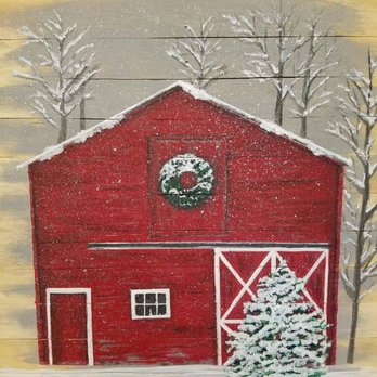 Joyful Arts Studio - This barn was painted on wood. Another great class - Art Galleries Near Me - Greencastle, Pennsylvania