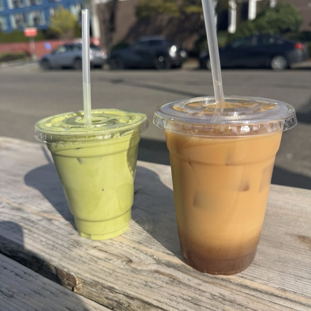 Matcha and coconut cold brew Matcha and coconut cold brew
