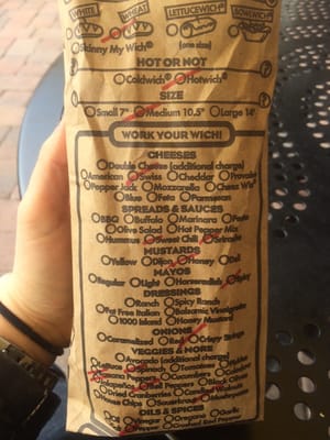 Menu photo 8 Which Wich Tustin, CA