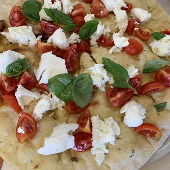 Strega - "forcaccia" buffalo and tomato pachino = $12 - Pizza Near Me - Rome, RM