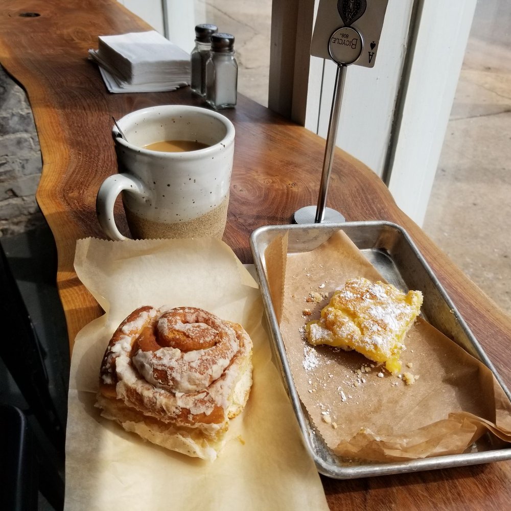 Strayhouse Kitchen + Coffee - Lemon bar, cinnamon roll, and coffee - Coffee & Tea Near Me - Clinton, Oklahoma Strayhouse Kitchen + Coffee - Lemon bar, cinnamon roll, and coffee - Coffee & Tea Near Me - Clinton, Oklahoma