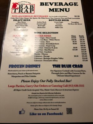 Menu photo 5 Crab Trap St. Simons, GA