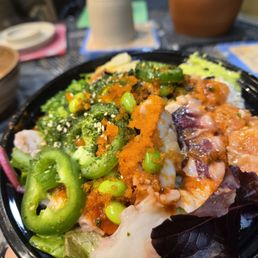 Octopus and salmon poke Octopus and salmon poke