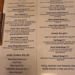 Fish Shack - Menu gf designations