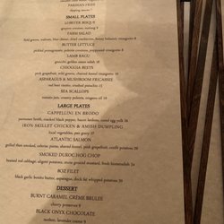 The Old Barn Inn Restaurant - Menu